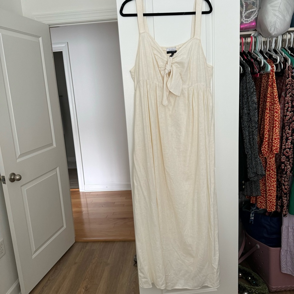ELOQUII white maxi dress